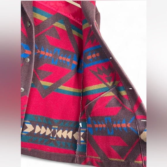 Vintage 70's/80's Men's Pendleton High Grade Western Wear Wool Blanket Jacket - Picture 6 of 9